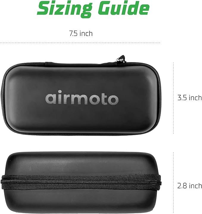 Airmoto Carrying Case - Durable Storage Box Compatible with Most Handheld Tire Inflators - Hard Case for Tire Inflator Portable Air Compressor - Mesh Pocket for Air Pump Connectors - Container Only