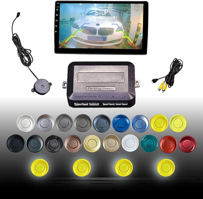 LCD Parking Sensor Kit - Displays Data on Original Screen, Easy Rear Installation, Compatible with All Camera Formats (AHD, C