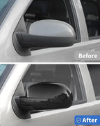 Rearview Mirror Fully Caps Covers Compatible with 2007-2014 Chevy Silverado GMC Sierra Avalanche Tahoe Suburban Yukon Escalade ESV Left Right Side View Mirror Cover Caps, Carbon Fiber