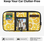 Lemon Black Cat Tactical Sun Visor Organizer,Car Accessories with Zipper Visor Storage Pouch, Adjustable Straps for SUV Truck