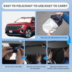 Sun Shade Sunshade for Volkswagen Atlas 2018-2025 2026 Windshield Cover, 4-Layers Sun Shield 250T Silver Coating Sun Visor for VW Atlas Cross Sport Foldable Window Shade Blocks UV Rays Accessories