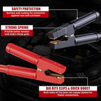 1 Gauge 30 FT Heavy Duty Jumper Cables for Car Battery, 900Amp Quick Connect Booster Cables for Jump Starting Dead or Weak Batteries, Suitable for 8L Gas & 6L Diesel, Carrying Bag Included