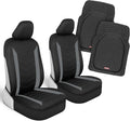 Motor Trend (2) Car Seat Covers for Front Seats with (2) Trimmable Car Floor Mats – Universal Fit Auto Accessories for Cars, 