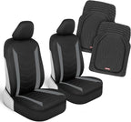 Motor Trend (2) Car Seat Covers for Front Seats with (2) Trimmable Car Floor Mats – Universal Fit Auto Accessories for Cars, 