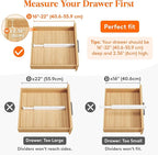 Lifewit 2.36" High 5 Pack Drawer Dividers, 16-22" Dresser Drawer Divider with 12 Pack Drawer Dividers for Clothes 4" High,10.