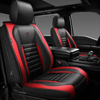 CAR PASS Nappa Leather Car Seat Covers Front Seats, Luxury Seat Protector for Cars, Waterproof Anti-Slip Seat Cushion Armrest