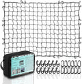 Cargo Net for Pickup Truck Bed-4' X 6' Stretches to 8' X 12'-Bungee Truck Cargo Net for Trucks, SUVs & Cars-4”x4” Mesh Sized Cargo Netting for Car Bed & Roof Rack to Hold Various Loads