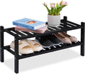 VICTORY RELAX 2-Tier Acacia Wood Shoe Rack - Stackable Entryway Organizer for Closet, Entryway, Easy Assembly, Indoor/Outdoor