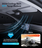 Wigoo 2026 Upgrade 8PCS Full Set Window Sunshade for Tesla Model Y Juniper 2025-2026 [7-Layer Cooler & Blacker, Ice-Crystal Tech] with Windshield for Sun Block, Baby, Camping, Privacy Napping, Relax
