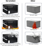 TOMKID Fireproof Document Box, Fireproof File Box with Lids, Important Document Organizer Box with Lock, Portable File Folder