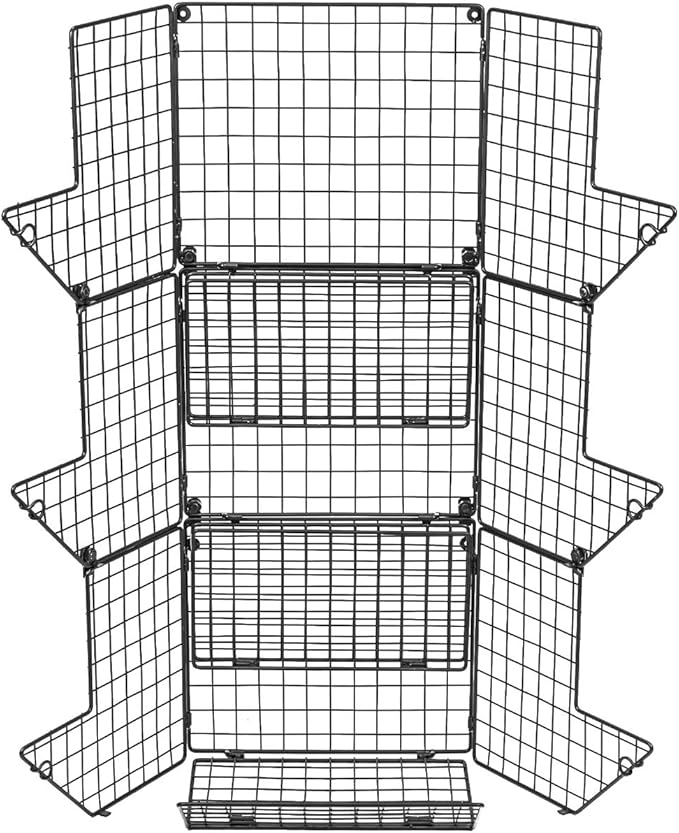 Sorbus Hanging Fruit Basket Wall Mounted Wire Metal Bins - 3 Tier Storage Basket Organizer for Kitchen Storage, Great for Pro