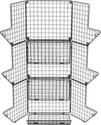 Sorbus Hanging Fruit Basket Wall Mounted Wire Metal Bins - 3 Tier Storage Basket Organizer for Kitchen Storage, Great for Pro