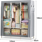Wardrobe Closet Multifunction Portable Wardrobe Fabric Folding Clothes Storage Organizer Closet DIY Assembly Easy Install Rei
