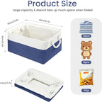 Large Storage Baskets- 15.7x11.8x8.26 inch Storage Bins for Shelves and Closet Organizing, Foldable Fabric Bin for Home Organ