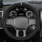 MEWANT Steering Wheel Covers for Dodge RAM 1500/1500 Classic / 2500/3500 / 5500 Hand-Stitched Genuine Leather ram Steering Wheel Wrap