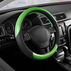 Road Comforts Steering Wheel Cover – Breathable Leather Steering Wheel Cover, Anti-Slip Grip, Universal Fit 14.5” to 15”, Hea