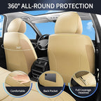 Car Seat Covers Full Set,Breathable and Waterproof Faux Leather Automotive Seat Covers for Cars,Luxury Universal Fit Seat Cov