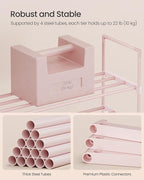 SONGMICS Shoe Rack, 3-Tier Shoe Organizer, Metal Storage Shelf, Upright or Upside Down, for 16-20 Pairs, Stackable, for Entry