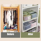 TIGARI Wardrobe Clothes Organizer for Drawers, Washable Clothes Organizer for Folded Clothes, Clothing Storage, Portable Clos