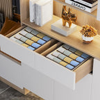 Joyoldelf Sock Drawer Organizer Divider Underwear Organizer 16-cell Fabric Dresser Drawer Organizers Storage Boxes for Socks 