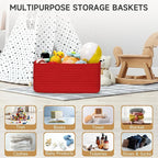 3-Pack Small Storage Baskets for Organizing | Woven Shelf Toy Basket | Rope Baskets for Gifts Empty | Closet Organizer Bins w