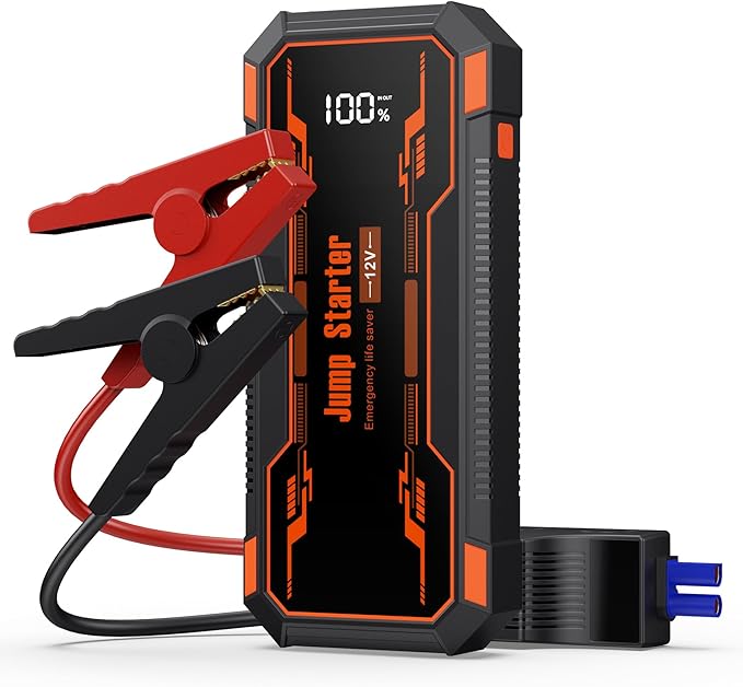 Car Jump Starter 6000A Car Battery Jump Starter Portable,12V Battery Jumper Starter Portable(10.0L Gas/8.0L Diesel),LCD
