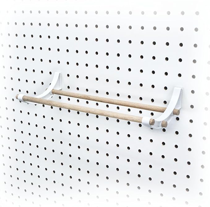 PEGGY Pegboard Organizer 12in Kit for Tapes, Ribbons & More - Efficient Craft Storage 1PK White