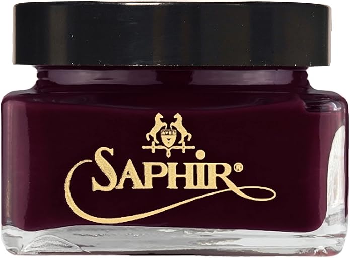 Saphir Medaille d'Or Pommadier Cream 75ml – Natural Cream Leather Shoe Polish, Leather Conditioner for Boots, Handbags