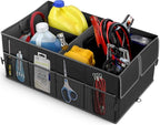 EPAuto Foldable Car Trunk Organizer, 3-Compartment with Removable Divider, Black