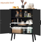 Iwell Storage Cabinet with 2 Shelves & Doors, Sideboard Buffet Cabinet with Storage, Entryway Cabinets, Accent Cabinets for L