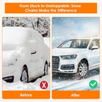 Qoosea Snow Chains Tire Chains for Car, Trucks, SUV 12 Pieces Universal Thickened Manganese Steel Emergency Snow Tire Chains,