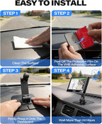 1Zero Adhesive GPS Mount Holder for Garmin, Dual-Axis Adjustable GPS Holder with 360° Rotating Ball Joint, Dashboard GPS Mount for Garmin Nuvi Dezl Drive Drivesmart Zumo Driveassist DriveLuxe RV