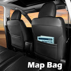 HKZ Fit RAV4 Car Seat Cover Set for 2013 2014 2015 2016 2017 2018 Toyota RAV4 Limited XLE SE Platinum Adventure-Leather(Black