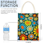 Car Trash Bag Hanging No Snap Small Garbage Bag for Car Back Seat Cute Printed One-handed Strap Trash Bags Car Accessories-Hippie Flower Car Trash Bags