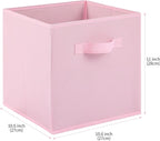 Stero Fabric Storage Bins 6 Pack Fun Colored Durable Storage Cubes with Fabric Handles Foldable Cube Baskets for Home, Kids R