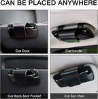 Car Sunglasses Holder for Car Visor Vegan Leather Auto Eyeglass Case with Clip Automotive Interior Visor Accessories