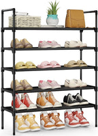 Kitsure Shoe Rack - 5-Tier Shoe Organizer, Shoe Rack for Closet, Entryway, Bedroom, Easy- Assembly Storage Shelf with Side Ha
