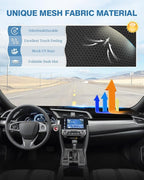 FIILINES Dash Cover Compatible with Honda Civic Coupe Sedan/Hatchback 2016-2021(Not Fit 2022 Civic) Dashboard Mat Cover Car A