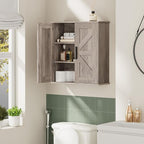 Homleke Bathroom Wall Cabinet, Over Toilet Storage Cabinet with Barn Doors and Adjustable Shelves, 3-Tier Medicine Cabinet Wa