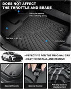 Powerty Floor Mats for 2023 2024 2025 2026 Toyota Crown Accessories All Weather Floor Liner 3D TPE 1st & 2nd Row Floor Mat Heavy-Duty Floor Liners