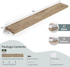 Floating Shelves | 8" Deep Rustic Reclaimed Barnwood Wall Hanging Shelves with Invisible Heavy-Duty Metal Bracket | Wall Moun