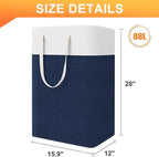 TasticTotes laundry basket 3-Pack, laundry hamper, Hamper with handles, collapsible laundry baskets, Waterproof dirty clothes