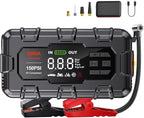 Jump Starter 5000A, Car Battery Jump Starter with Air Compressor for Up to 9.0L Gas and 8.0L Diesel Engine, 12V Jump