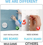 MULSAME Pegboard Combination Kit, Wall Mounted Storage Set with 4 Pegboards & 14 Accessories Hanging, Blue Peg Boards Organiz