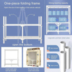 Portable Wardrobe Closet For Hanging Clothes, Installation-free Wardrobe, One-piece Folding Design,closet Organizer System,wa