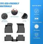 Nilight TPE Floor Mats for Audi Q5 / SQ5 2018 2019 2020 2021 2022 2023,All Weather Custom Fit Heavy Duty Floor Liners