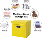 Closet Organizers Fabric Storage Bins With Lids Collapsible Cube Storage Organizer Basket With Handles,Storage Boxes for Clot