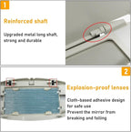 Compatible Mini Cooper Sun Visor Illuminated Mirror Cover R55/56/60, 1PCS Beige Vanity Mirror Buckle Cover