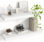 24 Inch Floating Shelves, 8 Inch Deep Floating Shelves for Wall, Hanging Shelf with Invisible Brackets, Deep Shelves for Bath