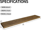 BGMG Floating Shelves 60 inch Long, Distressed,Wide Rustic Wooden Wall Shelves for Living Room Bedroom Kitchen Farmhouse Set 